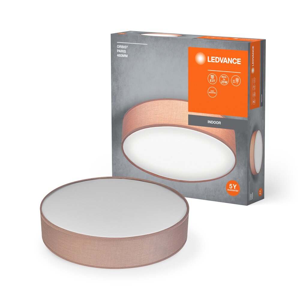 Illuminazione Ledvance Orbis Plafoniera Marrone, 3-Luci main product photo