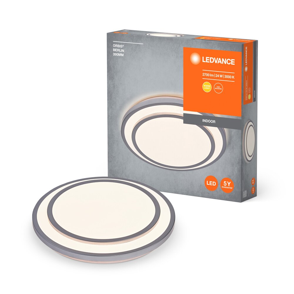 Illuminazione Ledvance Orbis Plafoniera LED Argento, 1-Luce main product photo