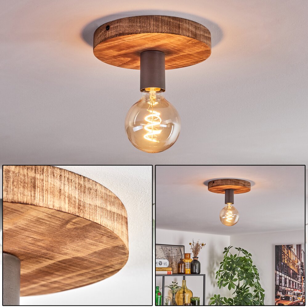 Amnicon Plafoniera Écru, Nero, 1-Luce main product photo