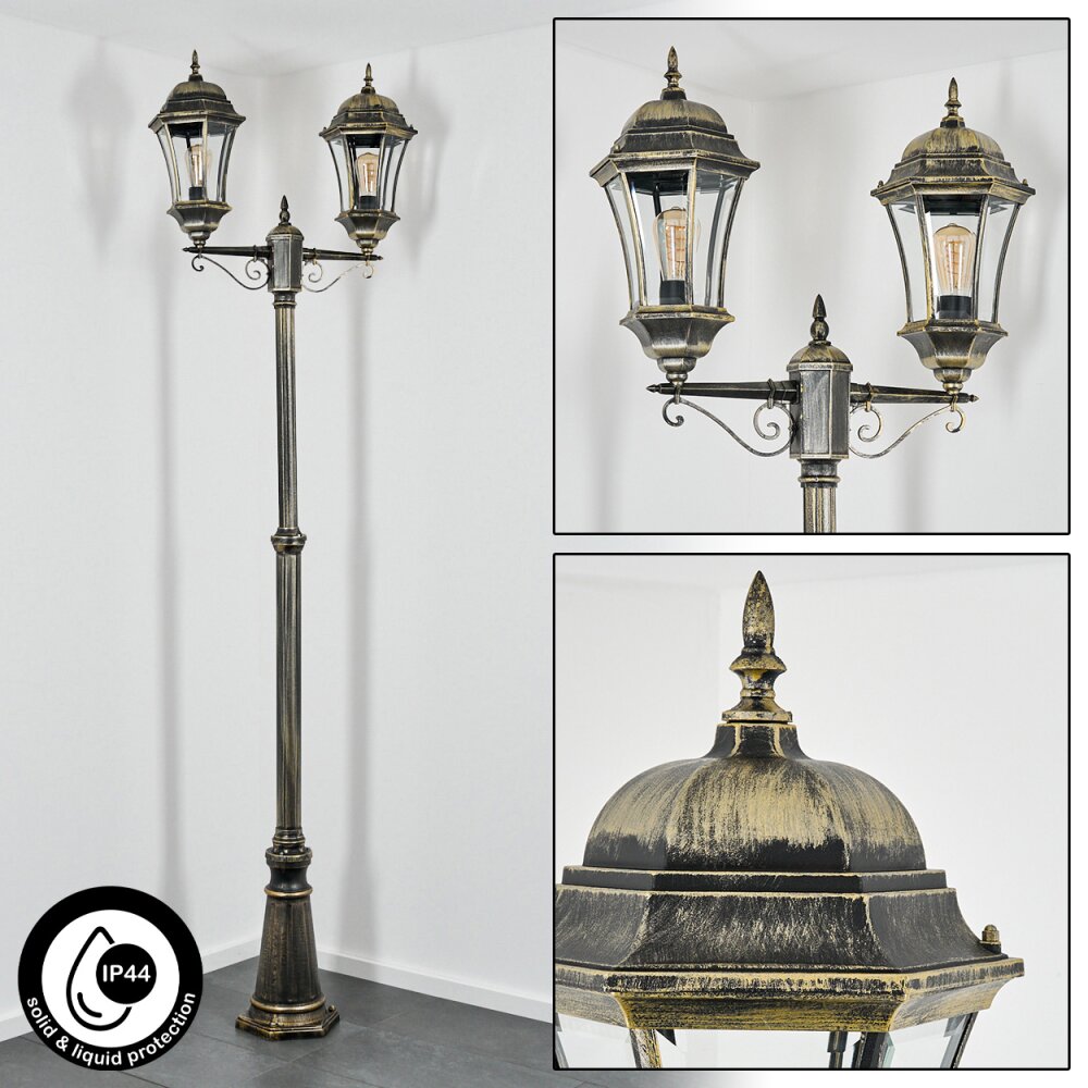 Etoe Lampione multibraccia, Illuminazione viale Oro, Nero, 2-Luci main product photo