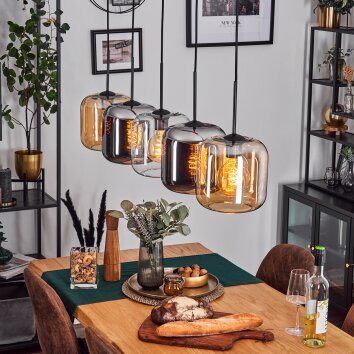 Lauden Lampada a sospensione Nero, 5-Luci
