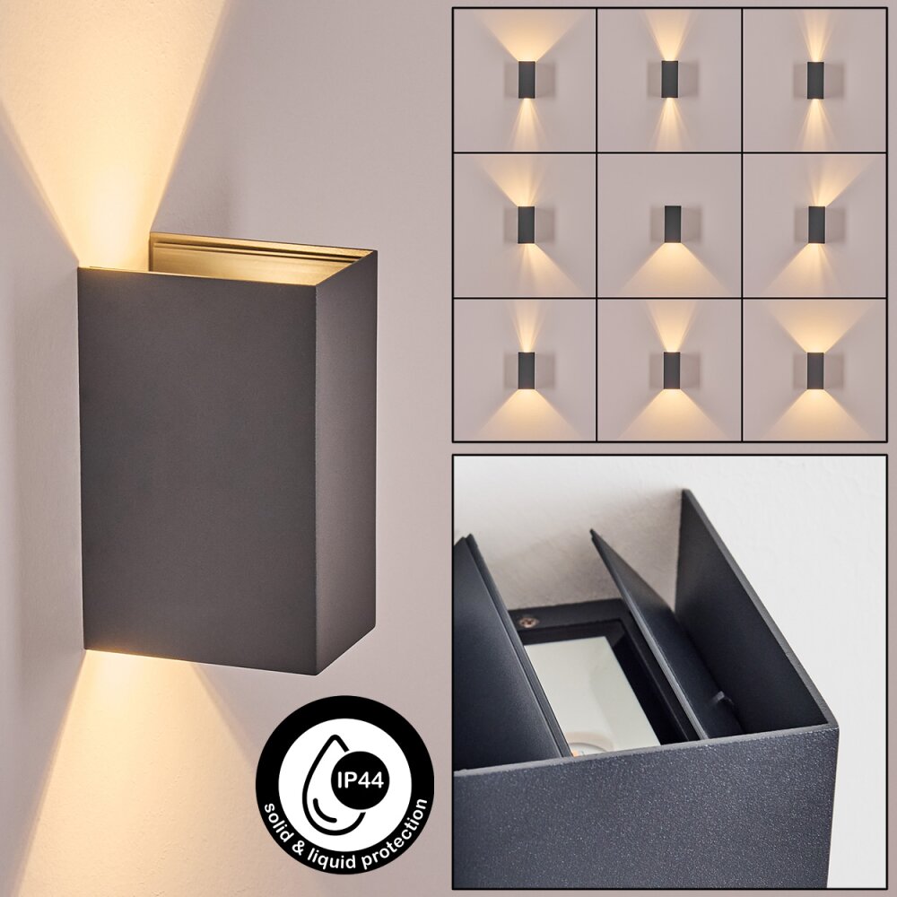 Hoods Lampada da parete per esterno, Lampade Up & Down, Applique LED Antracite, 1-Luce main product photo