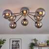 Gastor Plafoniera 87 cm Nero, 8-Luci