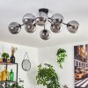Gastor Plafoniera 87 cm Nero, 8-Luci