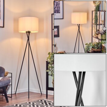 Bassagoda Lampada da terra Nero, 1-Luce