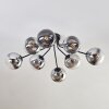 Gastor Plafoniera 87 cm Cromo, Chiaro, 8-Luci