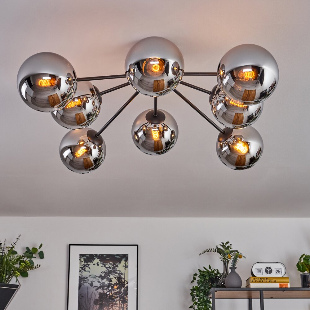 Gastor Plafoniera 87 cm Cromo, 8-Luci