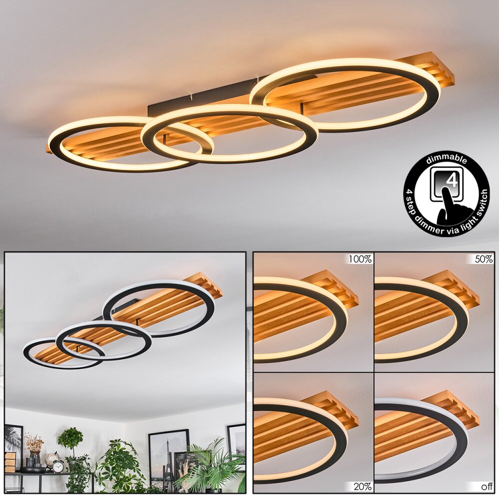 Pompu Plafoniera LED Écru, Nero, 1-Luce main product photo