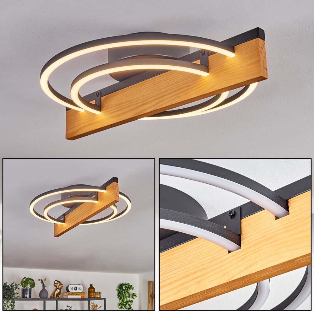 Pompu Plafoniera LED Écru, Nero, 1-Luce main product photo