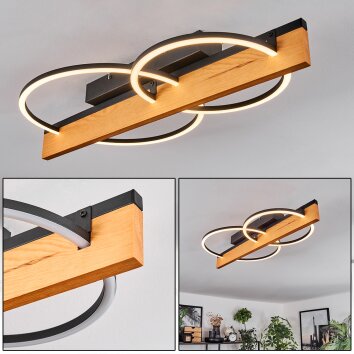 Pompu Plafoniera LED Écru, Nero, 1-Luce Pompu Plafoniera LED Écru, Nero, 1-Luce