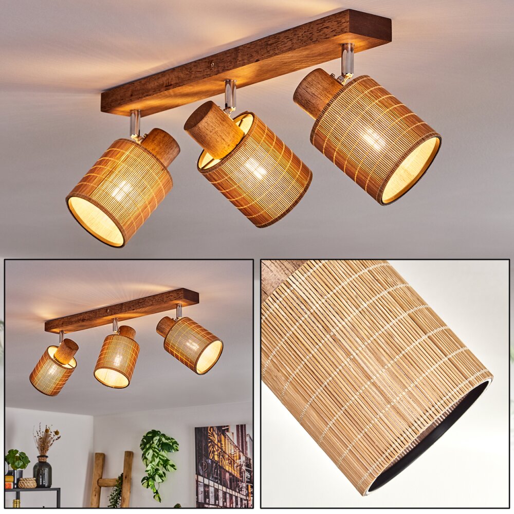 Kinnared Plafoniera, Faretto da soffitto Cromo, Marrone scuro, 3-Luci main product photo