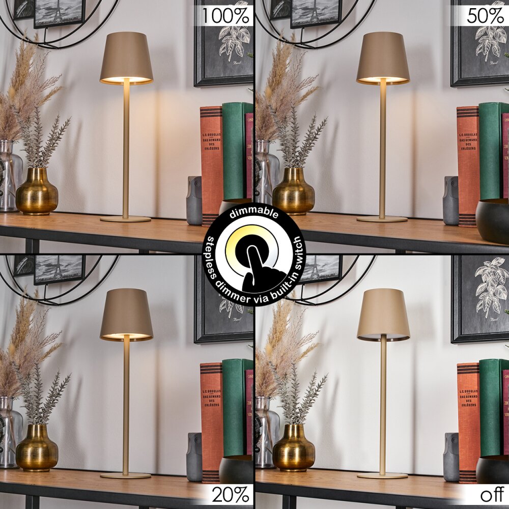 Salgadinho Lampada da tavolo LED Beige, 1-Luce
