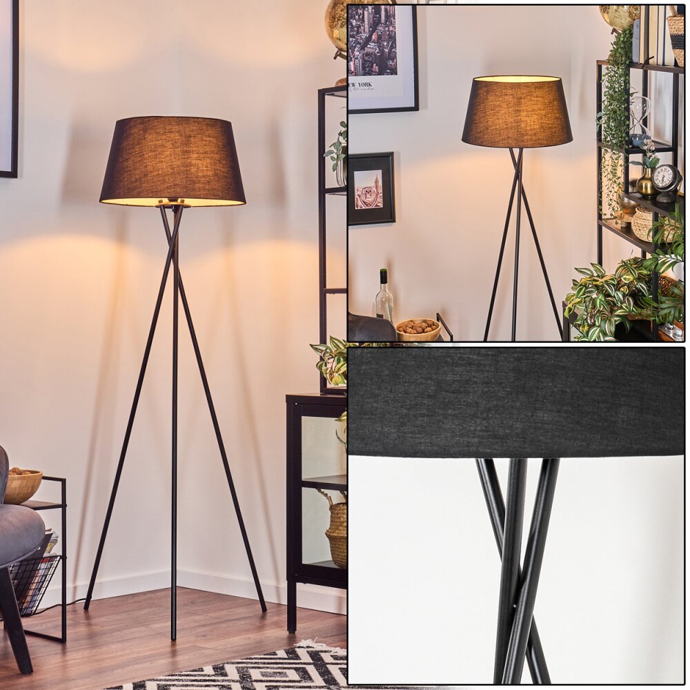 Bassagoda Lampada da terra Nero, Bianco, 1-Luce main product photo