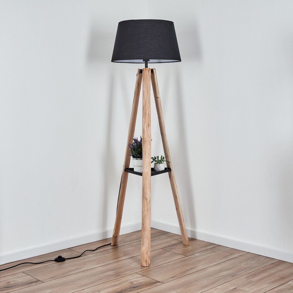 Bassagoda Lampada da terra Écru, Nero, 1-Luce