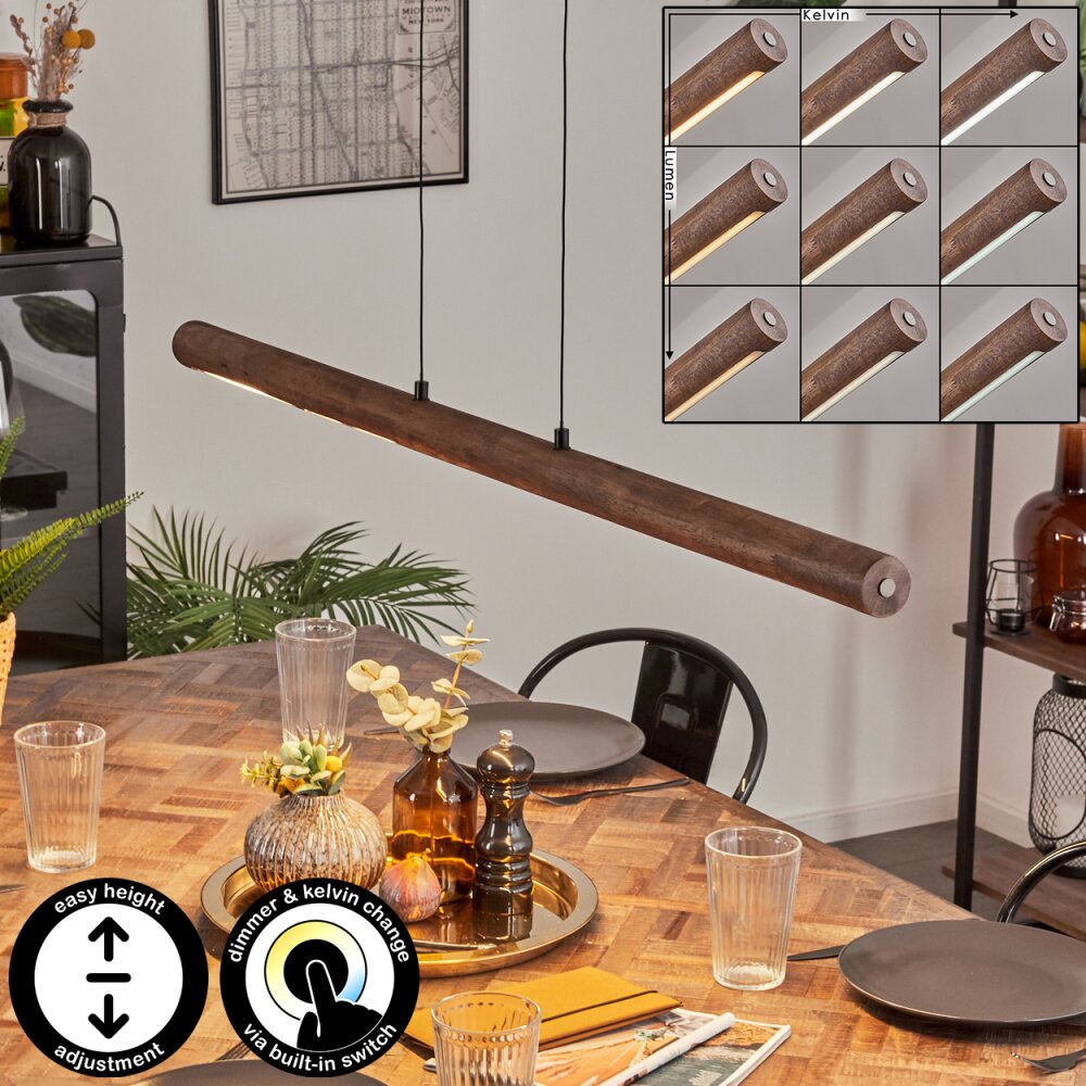 Carbellino Lampada a sospensione LED Marrone scuro, Nero, 1-Luce main product photo