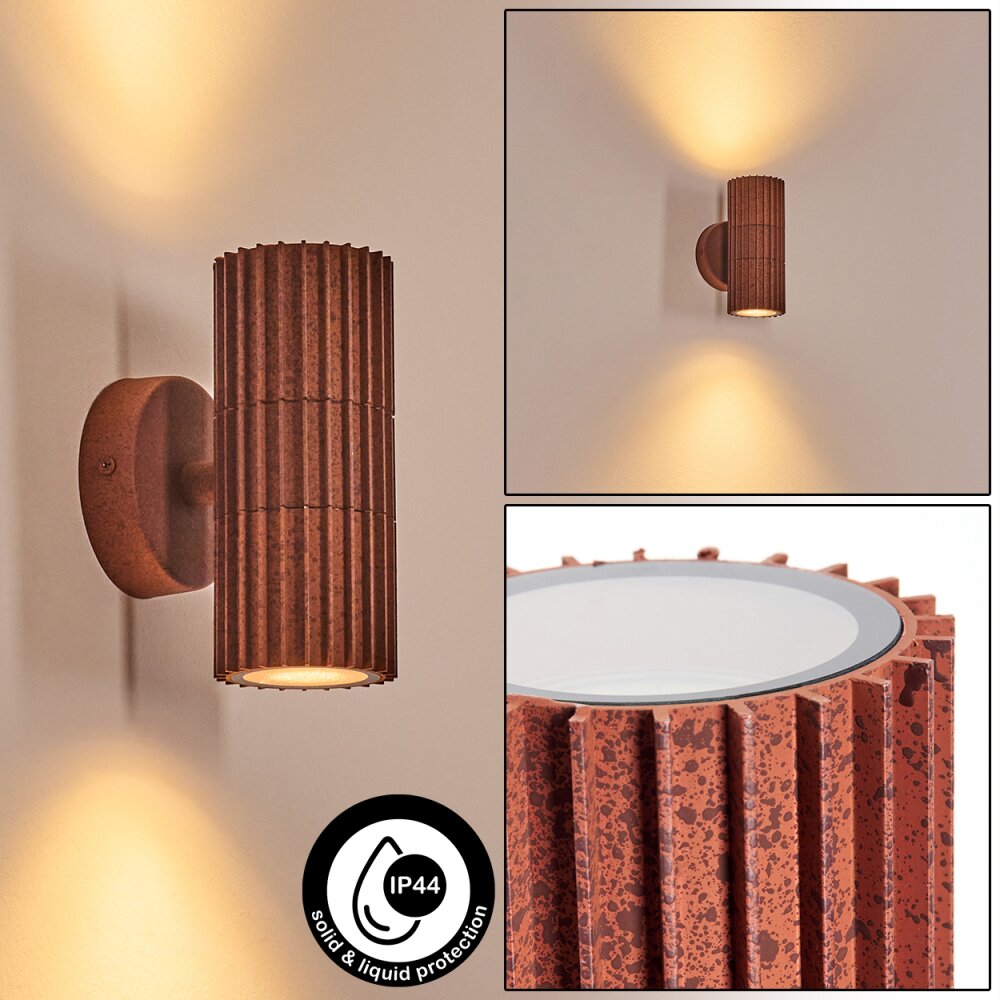 Cidral Lampada da parete per esterno, Lampade Up & Down Ruggine, 2-Luci main product photo