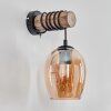 Vevino Lampada a sfera, Applique Écru, Nero, 1-Luce