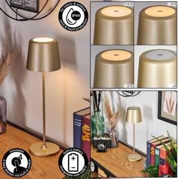 Belece Lampada da tavolo per esterno, Lampada da tavolo Oro, 1-Luce