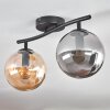 Gastor Plafoniera, Lampada a sfera Ambrato, Grigio fumo, 2-Luci