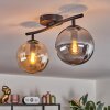 Gastor Plafoniera, Lampada a sfera Ambrato, Grigio fumo, 2-Luci