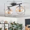 Gastor Plafoniera, Lampada a sfera Ambrato, Chiaro, 2-Luci Gastor Plafoniera, Lampada a sfera Ambrato, Chiaro, 2-Luci