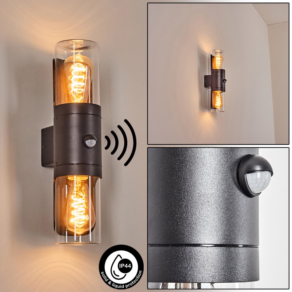 Morbak Lampada da parete per esterno, Lampade Up & Down Nero, 2-Luci main product photo