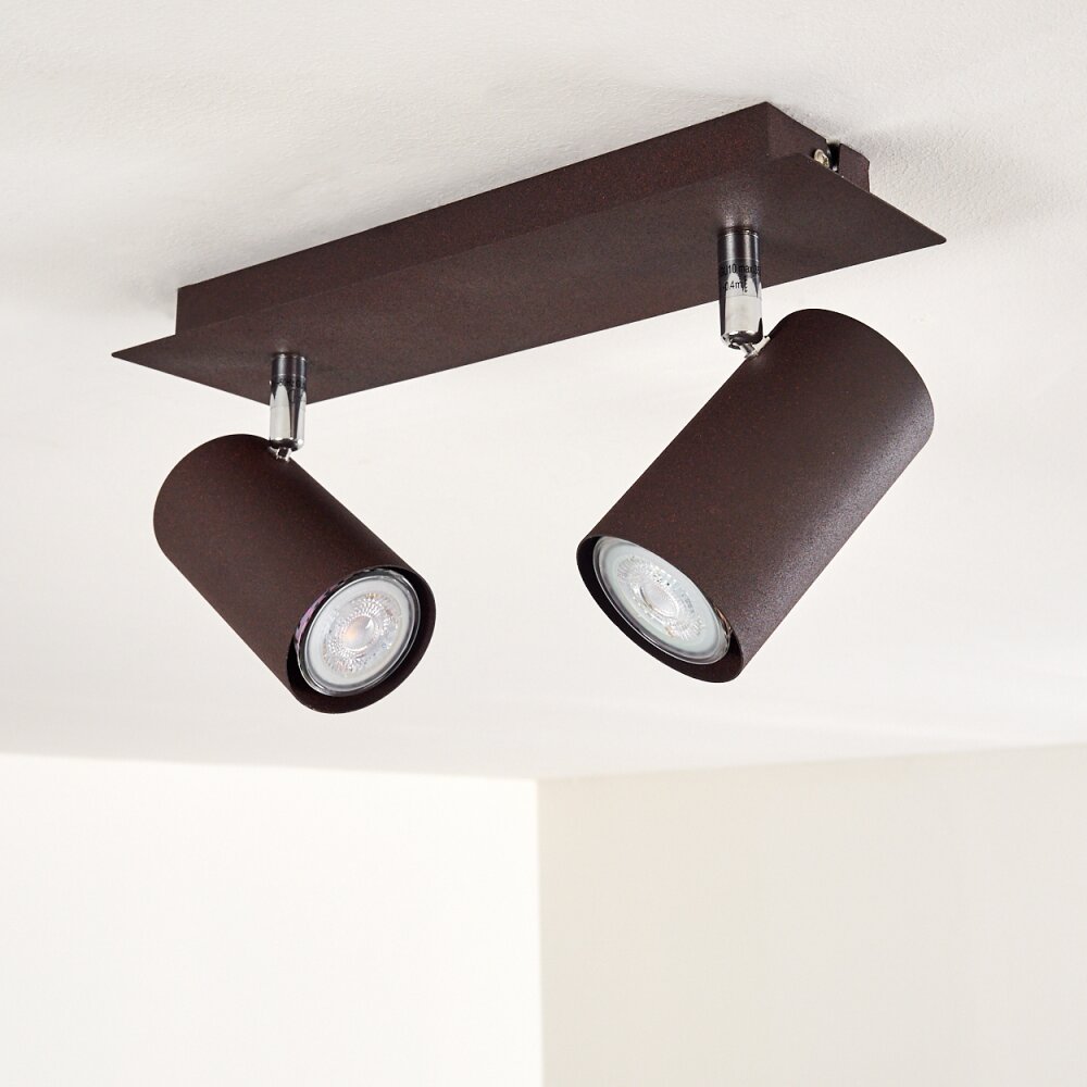 Zuoz Plafoniera Ruggine, 2-Luci