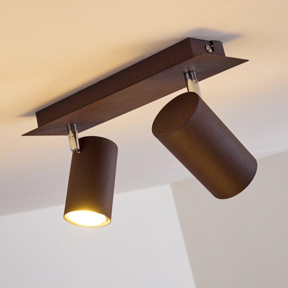 Zuoz Plafoniera Ruggine, 2-Luci