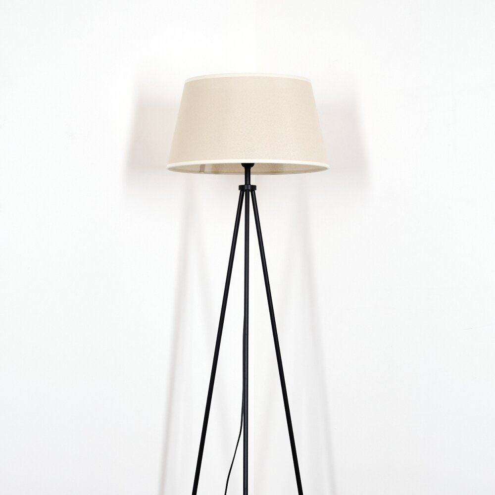 Bassagoda Lampada da terra beige, Bianco, 1-Luce