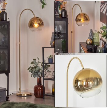 Koyoto Lampada a sfera, Lampada da terra, Lampade ad arco Ottone, 1-Luce