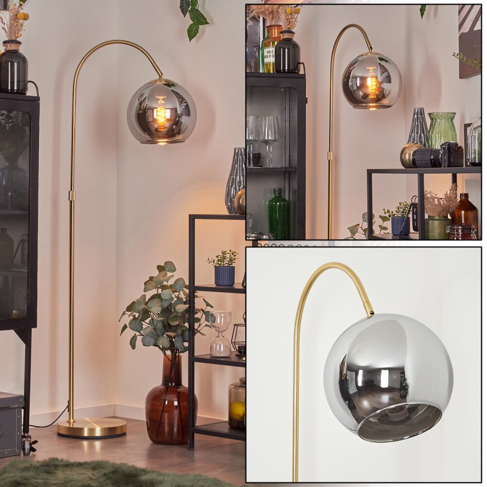 Koyoto Lampada a sfera, Lampada da terra Ottone, 1-Luce main product photo