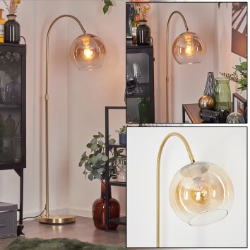 Koyoto Lampada a sfera, Lampada da terra, Lampade ad arco Ottone, 1-Luce