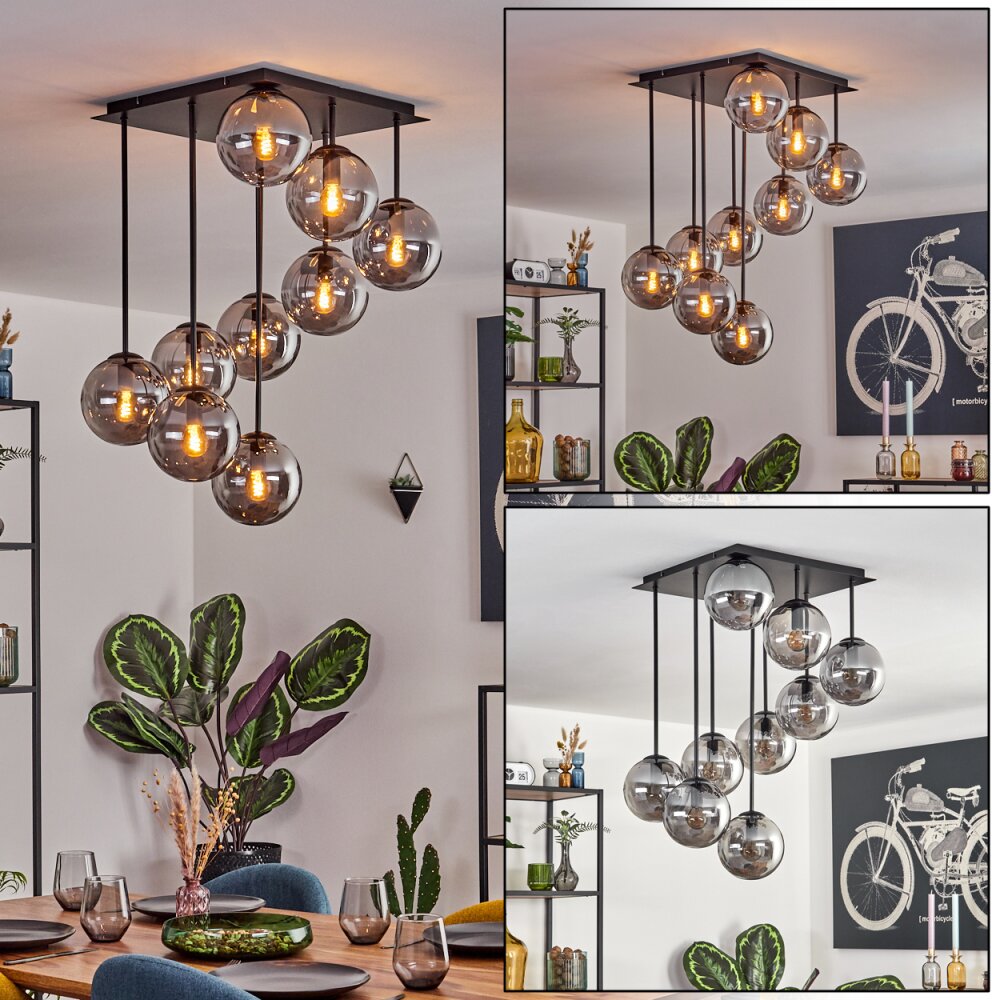 Gastor Plafoniera, Lampada a sfera Grigio fumo, 9-Luci main product photo