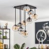 Gastor Plafoniera, Lampada a sfera Ambrato, Chiaro, Grigio fumo, 9-Luci