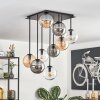 Gastor Plafoniera, Lampada a sfera Ambrato, Chiaro, Grigio fumo, 9-Luci