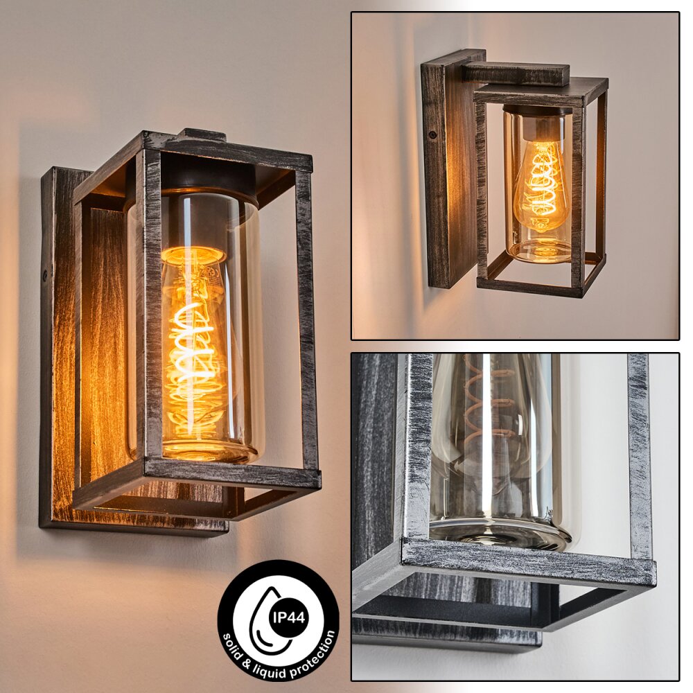 Portalis Lampada da parete per esterno Nero, Argento, 1-Luce main product photo
