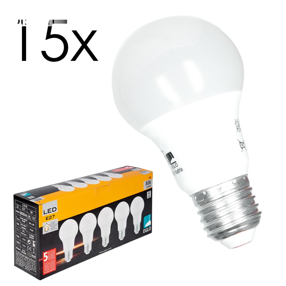 E27 LED 9 Watt Bianco caldo 806 Lumen main product photo
