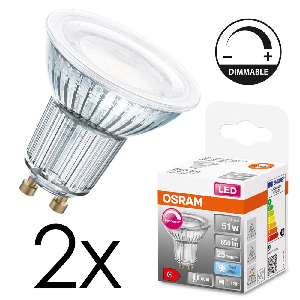 GU10 LED 7.9 Watt Bianco neutro dimmerabile 650 Lumen main product photo