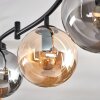 Gastor Plafoniera, Lampada a sfera Ambrato, Grigio fumo, 6-Luci