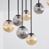 Chehalis Plafoniera, Lampada a sfera Ambrato, Grigio fumo, 9-Luci