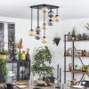 Chehalis Plafoniera, Lampada a sfera Ambrato, Grigio fumo, 9-Luci