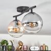 Gastor Plafoniera, Lampada a sfera Ambrato, Chiaro, Grigio fumo, 2-Luci