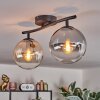Gastor Plafoniera, Lampada a sfera Ambrato, Chiaro, Grigio fumo, 2-Luci
