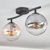 Gastor Plafoniera, Lampada a sfera Ambrato, Chiaro, Grigio fumo, 2-Luci