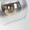 Koyoto Lampada a sfera, Lampada da terra, Lampade ad arco Cromo, Chiaro, Grigio fumo, 1-Luce