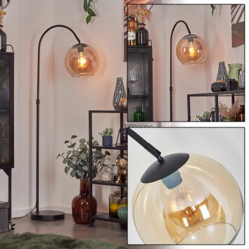 Koyoto Lampada a sfera, Lampada da terra, Lampade ad arco Ambrato, 1-Luce