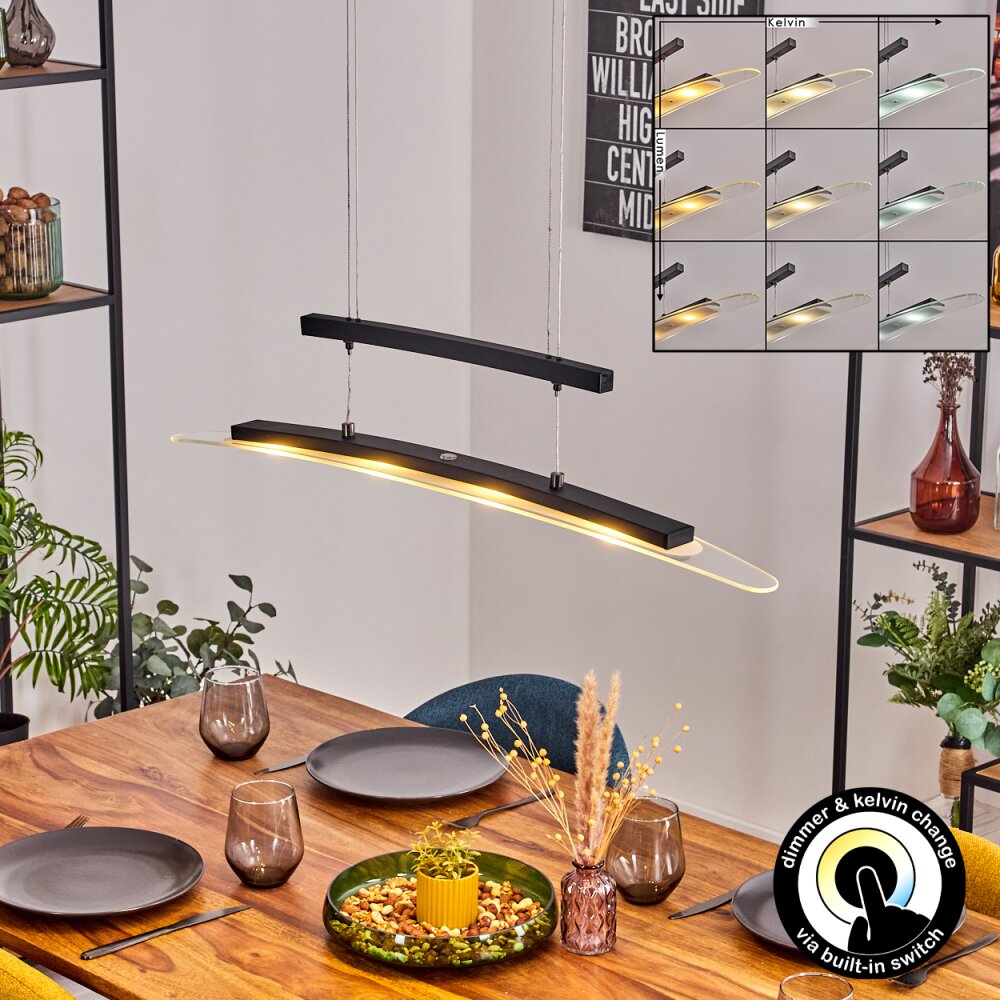 Casalino Lampada a sospensione LED Nero, Trasparente, chiaro, 1-Luce main product photo