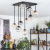 Chehalis Plafoniera, Lampada a sfera Ambrato, Chiaro, Grigio fumo, 9-Luci