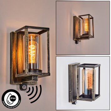 Portalis Lampada da parete per esterno Oro, Nero, 1-Luce Portalis Lampada da parete per esterno Oro, Nero, 1-Luce