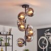 Gastor Plafoniera, Lampada a sfera 32 cm Cromo, Chiaro, Grigio fumo, 8-Luci
